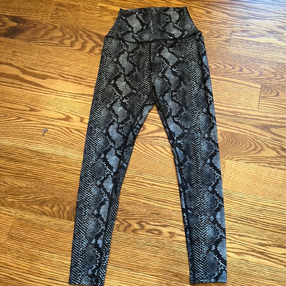 PixieLane snakeskin print leggings with start and bolt on back xs